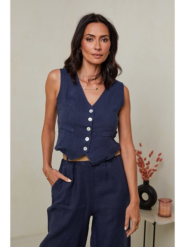 Жилет Le Monde du Lin Leinen-Weste, темно-синий
Жилет Le Monde du Lin Leinen-Weste, темно-синий