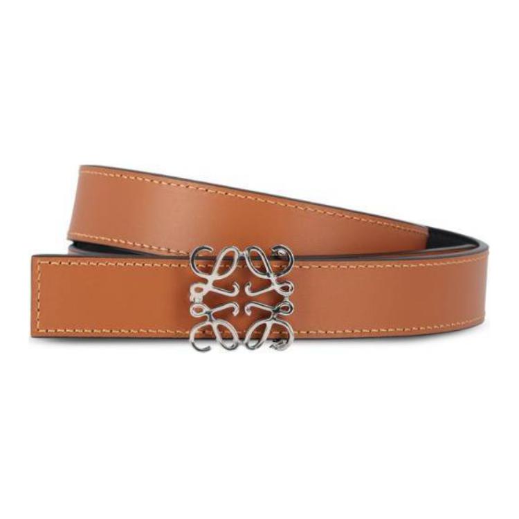 Двусторонний ремень с пряжкой и логотипом Loewe, коричневый
Двусторонний ремень с пряжкой и логотипом Loewe, коричневый