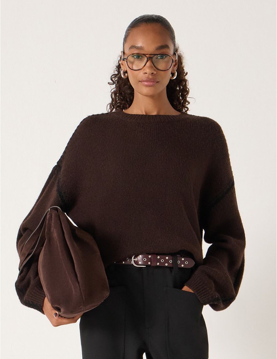 Женский вязаный свитер Whitney Whipstitch Hush, Dark brown
Женский вязаный свитер Whitney Whipstitch Hush, Dark brown