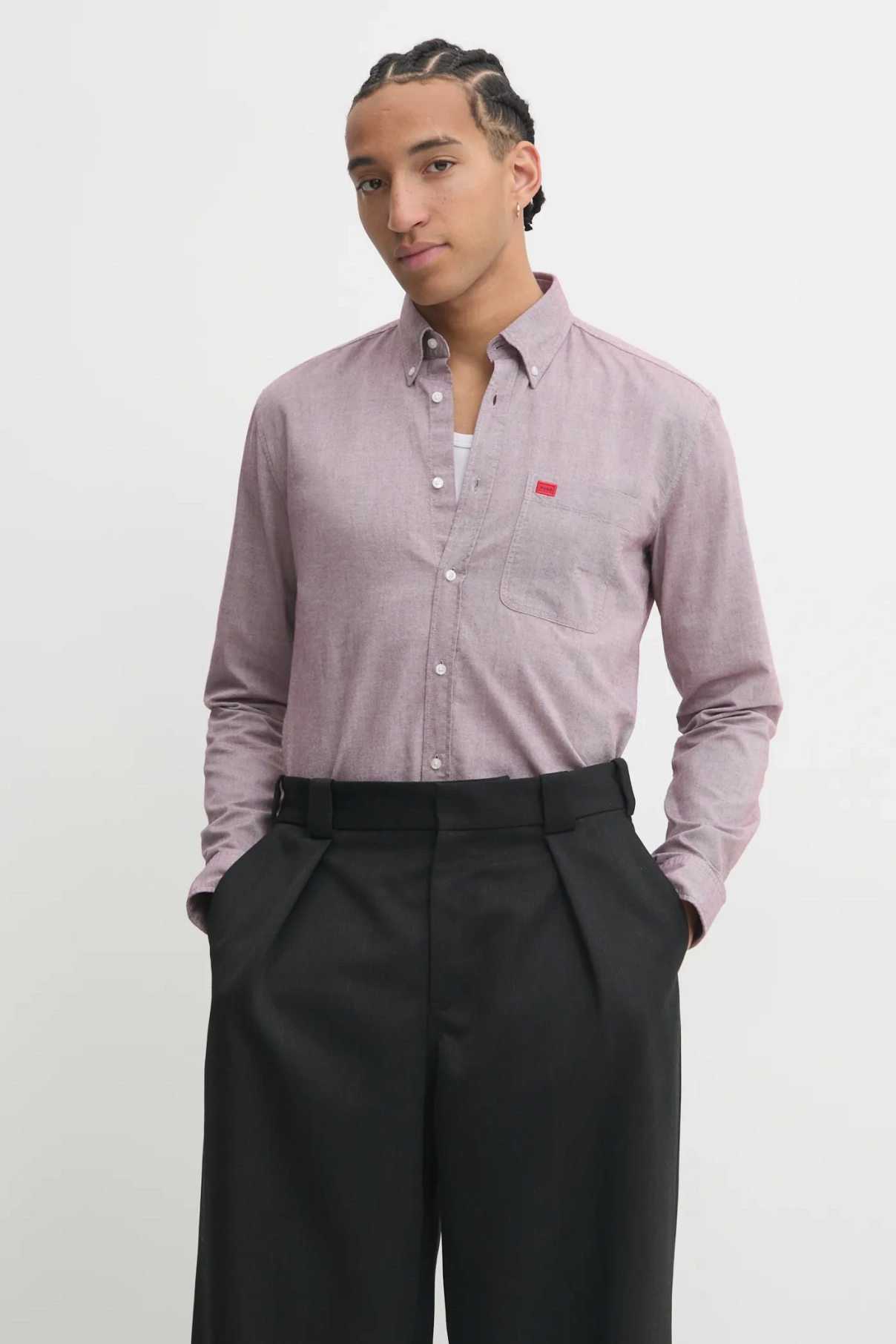 Хлопковая рубашка HUGO, розовый
Хлопковая рубашка HUGO, розовый