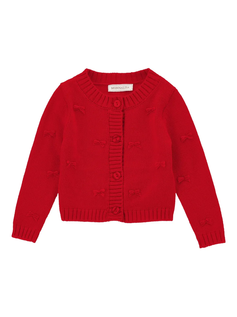 Кардиган с бантами Monnalisa, красный
Кардиган с бантами Monnalisa, красный