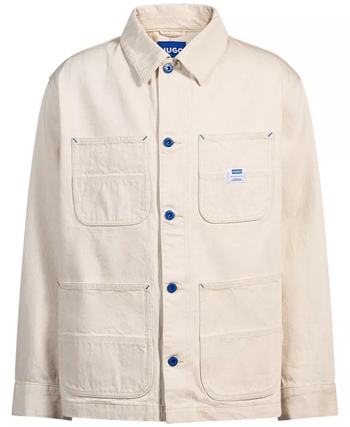 Мужская хлопковая рубашка-куртка свободного кроя Hugo Boss, коричневый/бежевый
Мужская хлопковая рубашка-куртка свободного кроя Hugo Boss, коричневый/бежевый