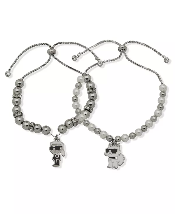 Комплект из 2 браслетов-слайдеров серебристого оттенка со стеклянным жемчугом Karl Lagerfeld Paris, white
Комплект из 2 браслетов-слайдеров серебристого оттенка со стеклянным жемчугом Karl Lagerfeld Paris, white