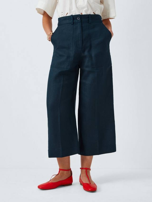 Укороченные льняные брюки John Lewis, темно-синий
Укороченные льняные брюки John Lewis, темно-синий