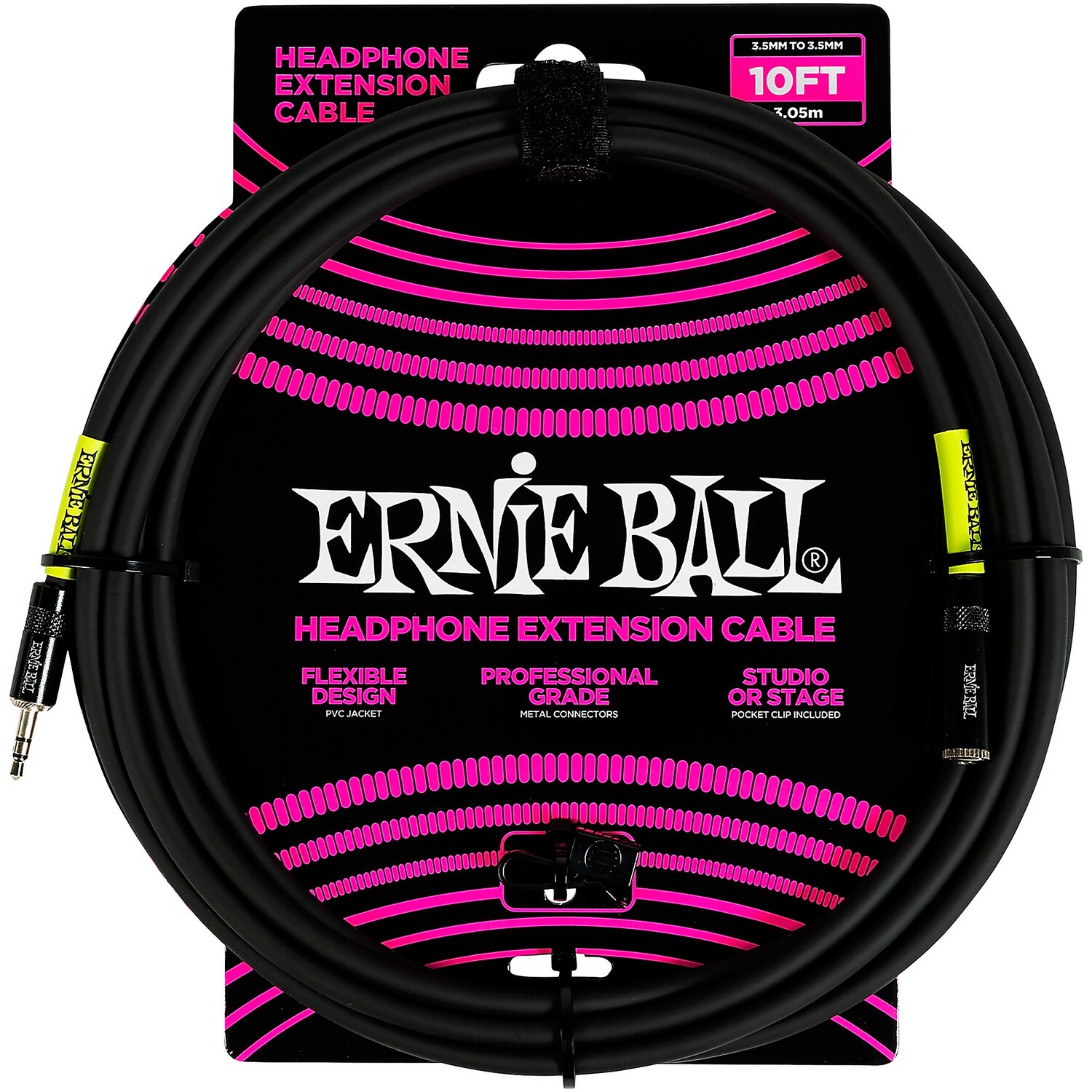 Удлинительный кабель для наушников Ernie Ball, 3,5–3,5 мм, 10 футов, черный
Удлинительный кабель для наушников Ernie Ball, 3,5–3,5 мм, 10 футов, черный
