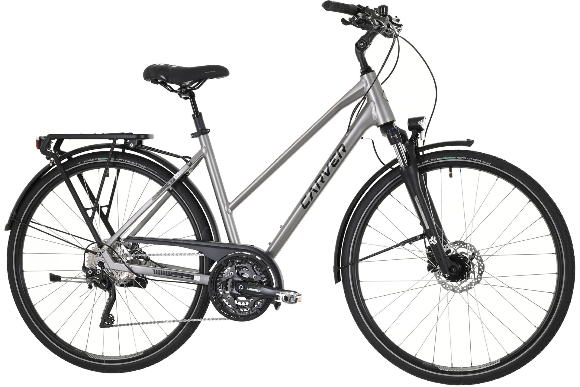 Трекинговый велосипед Carver Tour 130 - 28 дюймов - trapez, grau | titan black white
Трекинговый велосипед Carver Tour 130 - 28 дюймов - trapez, grau | titan black white