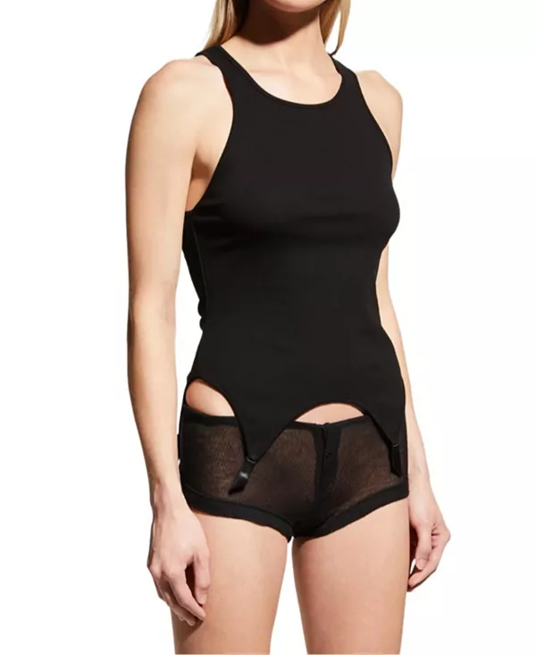 Топ с ребристой отделкой и подвязкой Kiki De Montparnasse, черный
Топ с ребристой отделкой и подвязкой Kiki De Montparnasse, черный