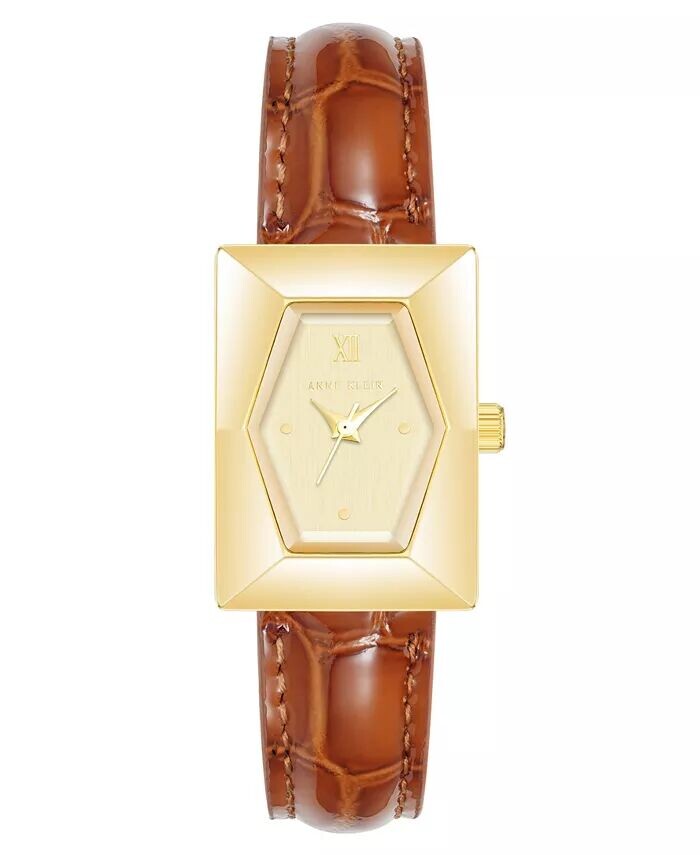 Женские кварцевые часы из коричневой крокогрейновой кожи, 20 мм Anne Klein, коричневый
Женские кварцевые часы из коричневой крокогрейновой кожи, 20 мм Anne Klein, коричневый