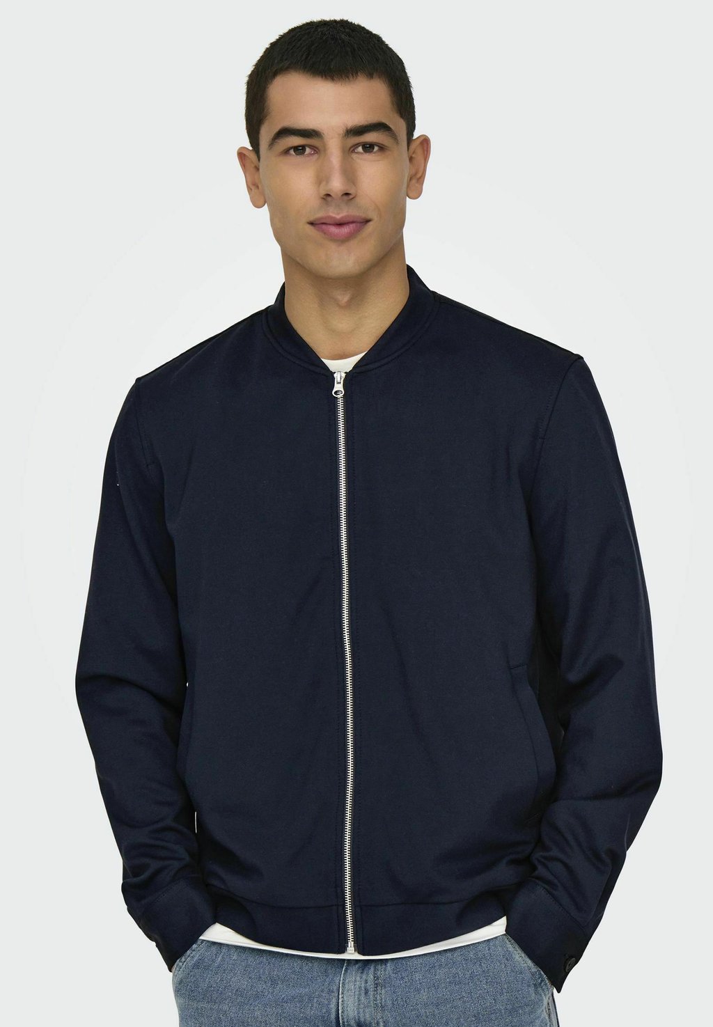 Куртка-бомбер Only & Sons, темно-синий 
Куртка-бомбер Only & Sons, темно-синий