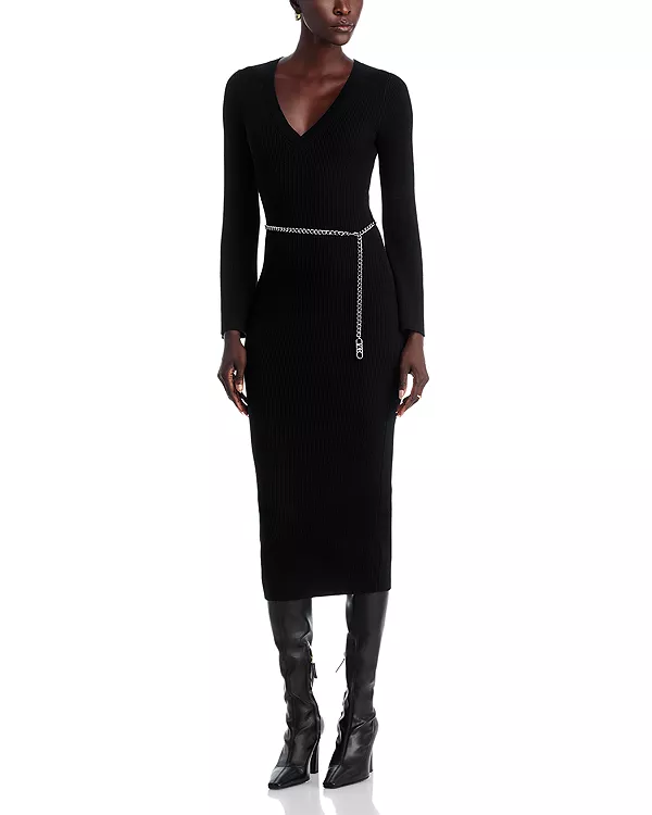 Платье-Свитер с рукавами-колокол Michael Kors, черный
Платье-Свитер с рукавами-колокол Michael Kors, черный