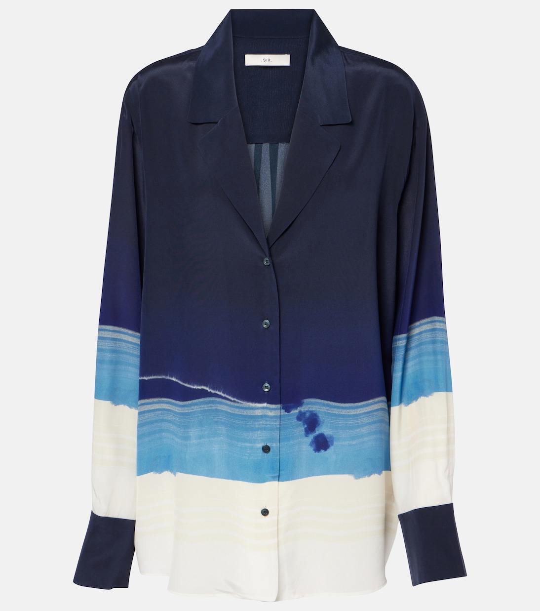 Рубашка из шелкового крепдешина с принтом Mariner SIR, Shoreline Stripe
Рубашка из шелкового крепдешина с принтом Mariner SIR, Shoreline Stripe