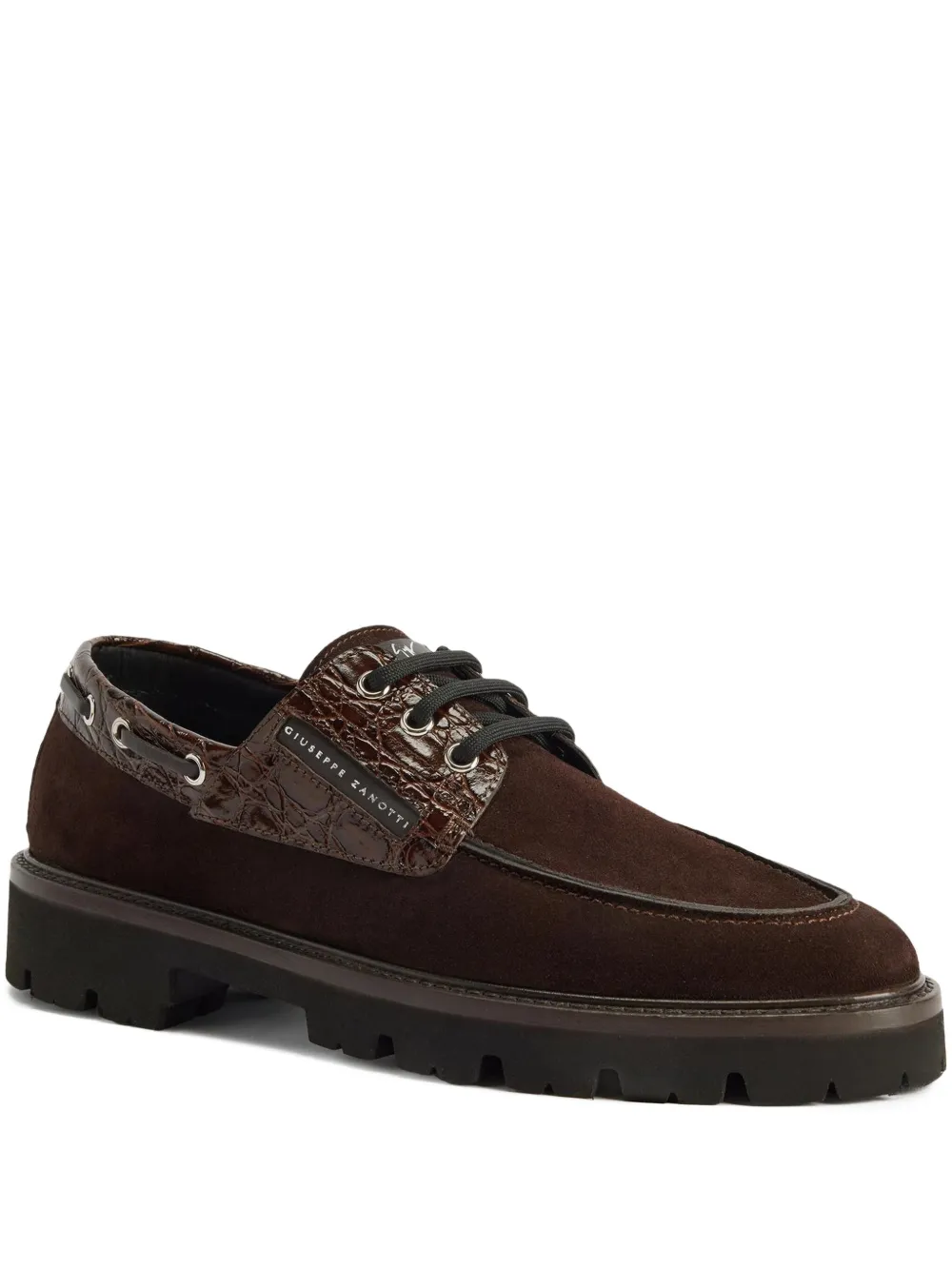 Туфли с тиснением под кожу крокодила Giuseppe Zanotti, коричневый
Туфли с тиснением под кожу крокодила Giuseppe Zanotti, коричневый