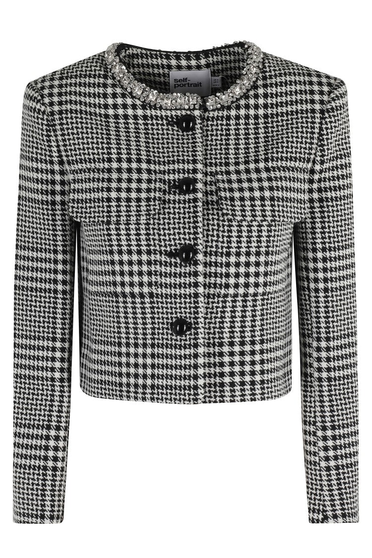 Куртка с отделкой кристаллами в ломаную клетку Self-Portrait, серый
Куртка с отделкой кристаллами в ломаную клетку Self-Portrait, серый