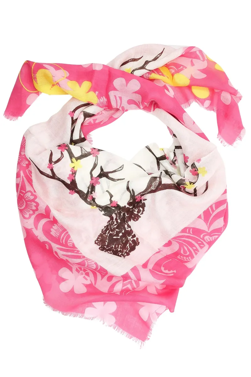 Шарф Allgäu Rebell "Олень" с цветами и большими оленьими рогами, розовый
Шарф Allgäu Rebell "Олень" с цветами и большими оленьими рогами, розовый