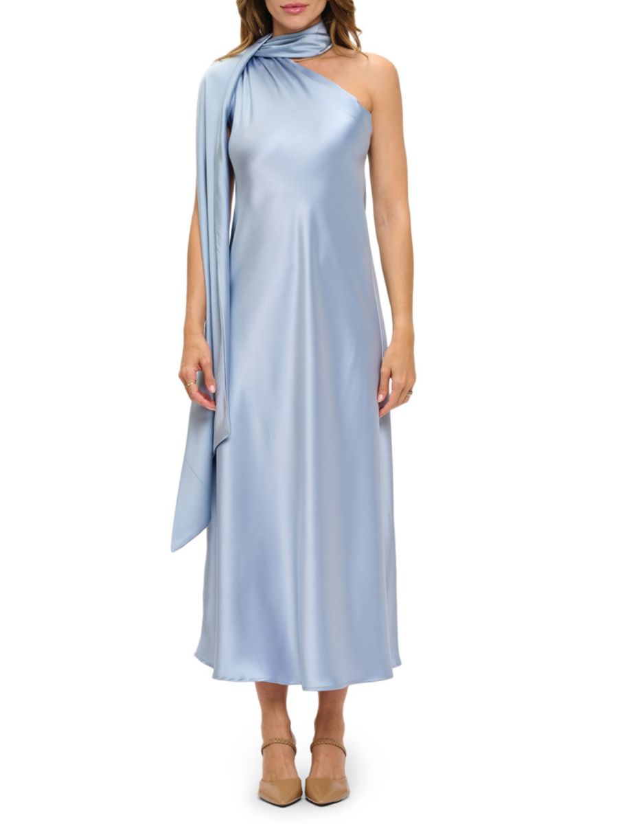 Атласное платье миди с шарфом на одно плечо Renee C., цвет Steel Blue
Атласное платье миди с шарфом на одно плечо Renee C., цвет Steel Blue