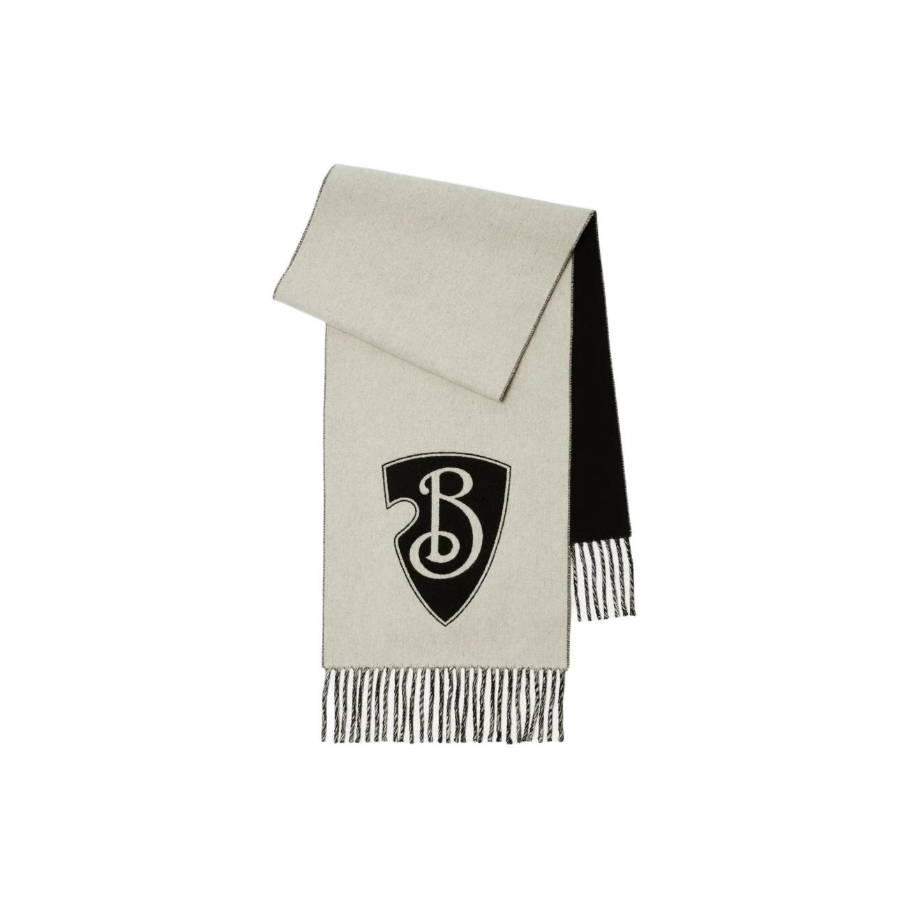 Burberry Шерстяной кашемировый шарф с протеиновым волокном, Black White
Burberry Шерстяной кашемировый шарф с протеиновым волокном, Black White