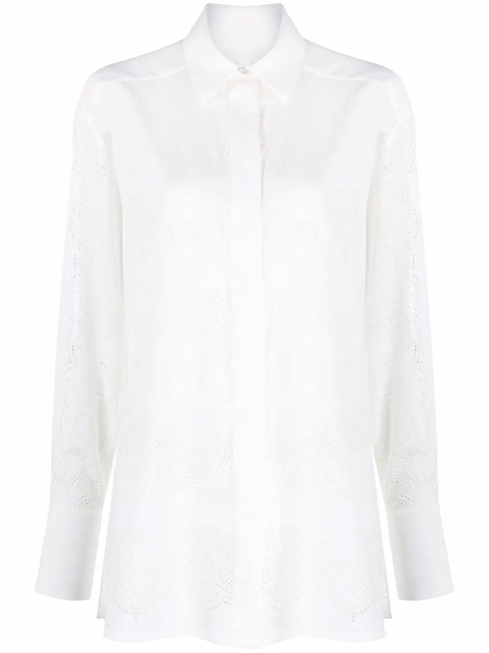 Рубашка с длинными рукавами и узором Givenchy, белый
Рубашка с длинными рукавами и узором Givenchy, белый