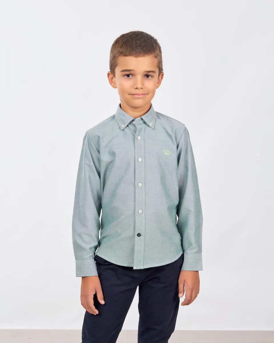 Рубашка оксфорд для мальчиков из однотонной ткани Spagnolo, цвет Kaki
Рубашка оксфорд для мальчиков из однотонной ткани Spagnolo, цвет Kaki