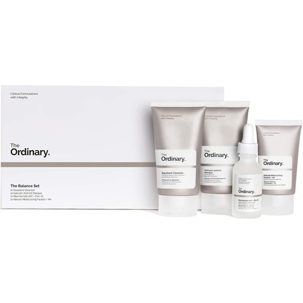 Набор Balance Beauty Skincare Gift с очищающим средством Squalane, салициловой кислотой 2%, маской Niacinamide 10% и цинком 1%, натуральными увлажняющими факторами и HA, 4 предмета The Ordinary
Набор Balance Beauty Skincare Gift с очищающим средством Squalane, салициловой кислотой 2%, маской Niacinamide 10% и цинком 1%, натуральными увлажняющими факторами и HA, 4 предмета The Ordinary