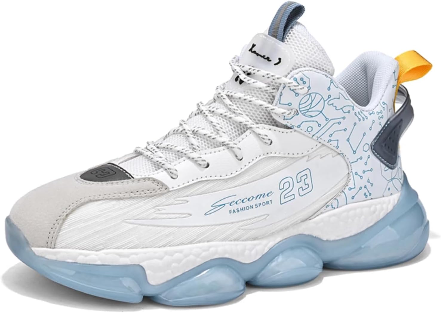 Мужские модные высокие кроссовки на шнуровке с легкой подошвой, нескользящие, мягкие, для баскетбола, тенниса, бега, прогулок и тренировок Aimery, белый
Мужские модные высокие кроссовки на шнуровке с легкой подошвой, нескользящие, мягкие, для баскетбола, тенниса, бега, прогулок и тренировок Aimery, белый