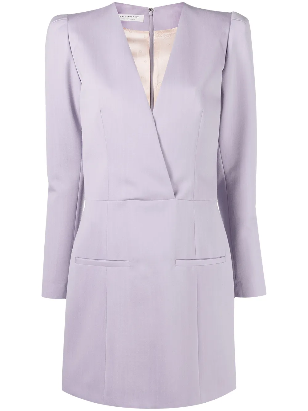 Платье мини с V-образным вырезом и длинными рукавами Philosophy Di Lorenzo Serafini, фиолетовый
Платье мини с V-образным вырезом и длинными рукавами Philosophy Di Lorenzo Serafini, фиолетовый