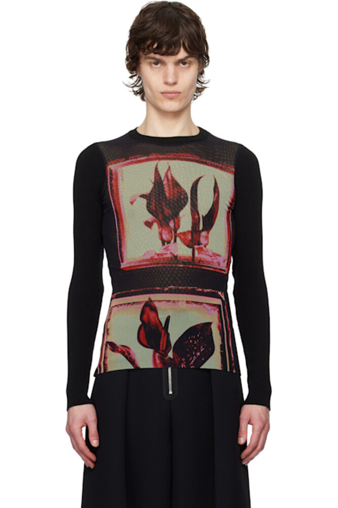 Футболка с надписью «Черные цветы» Jean Paul Gaultier
Футболка с надписью «Черные цветы» Jean Paul Gaultier