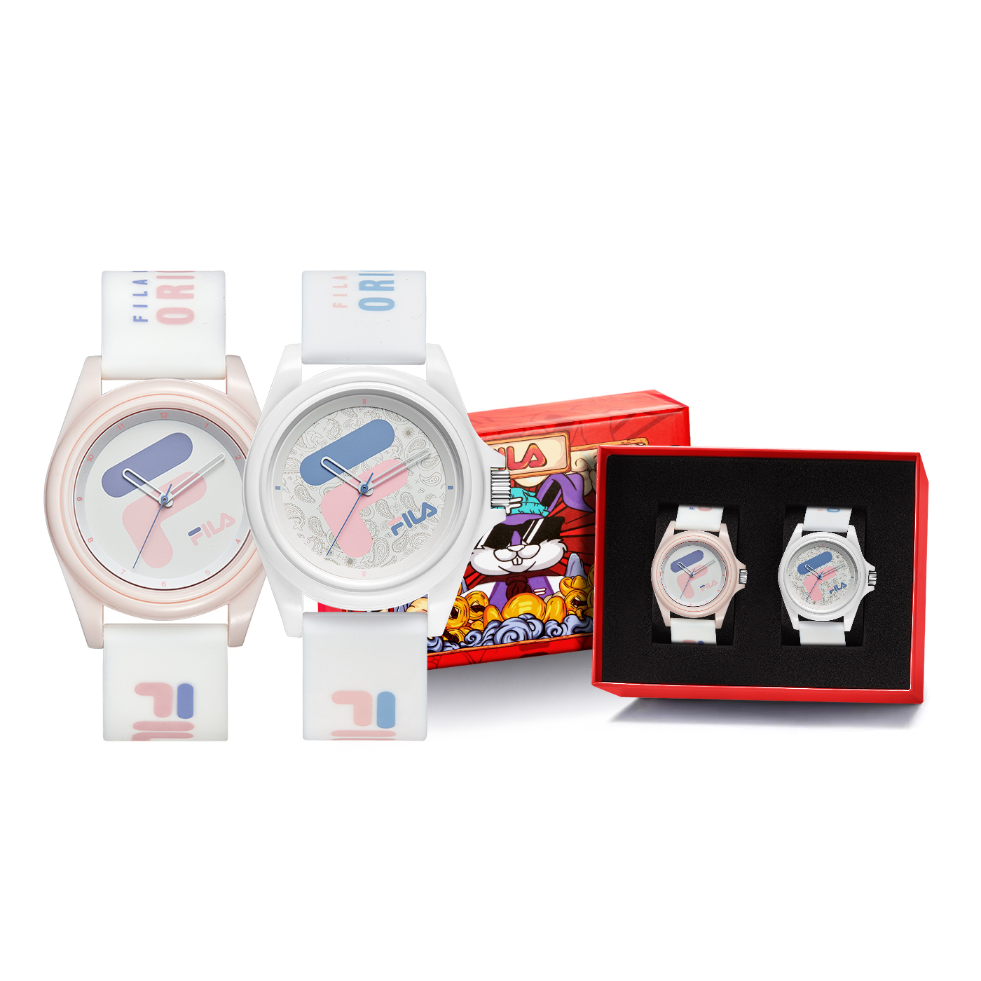 FILA Часы 6113 Collection Wrist Watch Quartz Movement White Dial Unisex Year Of The Rabbit Red And Purple Matching Watch
FILA Часы 6113 Collection Wrist Watch Quartz Movement White Dial Unisex Year Of The Rabbit Red And Purple Matching Watch