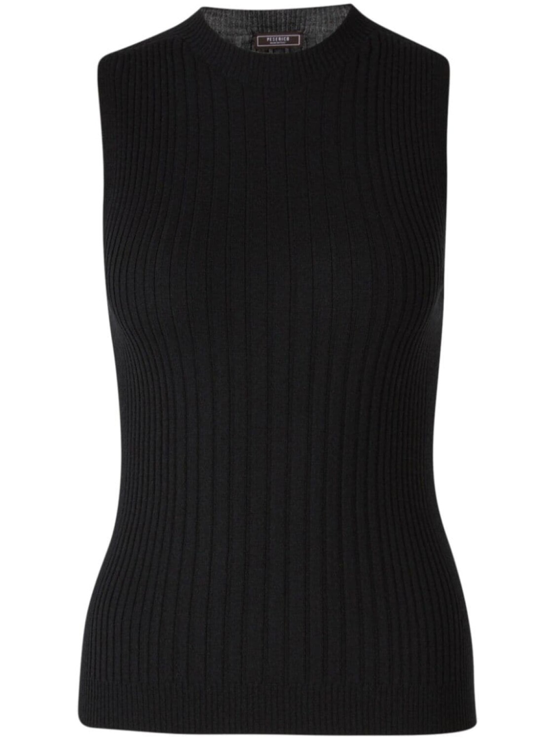 Ребристый шерстяной топ Peserico, черный
Ребристый шерстяной топ Peserico, черный