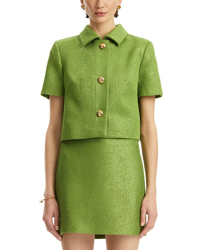 Жакет из твида с пайетками Oscar de la Renta, зеленый
Жакет из твида с пайетками Oscar de la Renta, зеленый