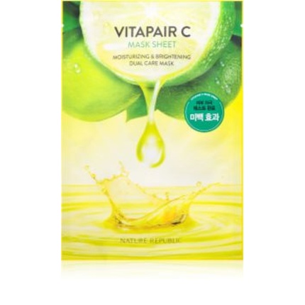 Vitapair C Mask Sheet 25 мл - увлажняющая и осветляющая Nature Republic
Vitapair C Mask Sheet 25 мл - увлажняющая и осветляющая Nature Republic