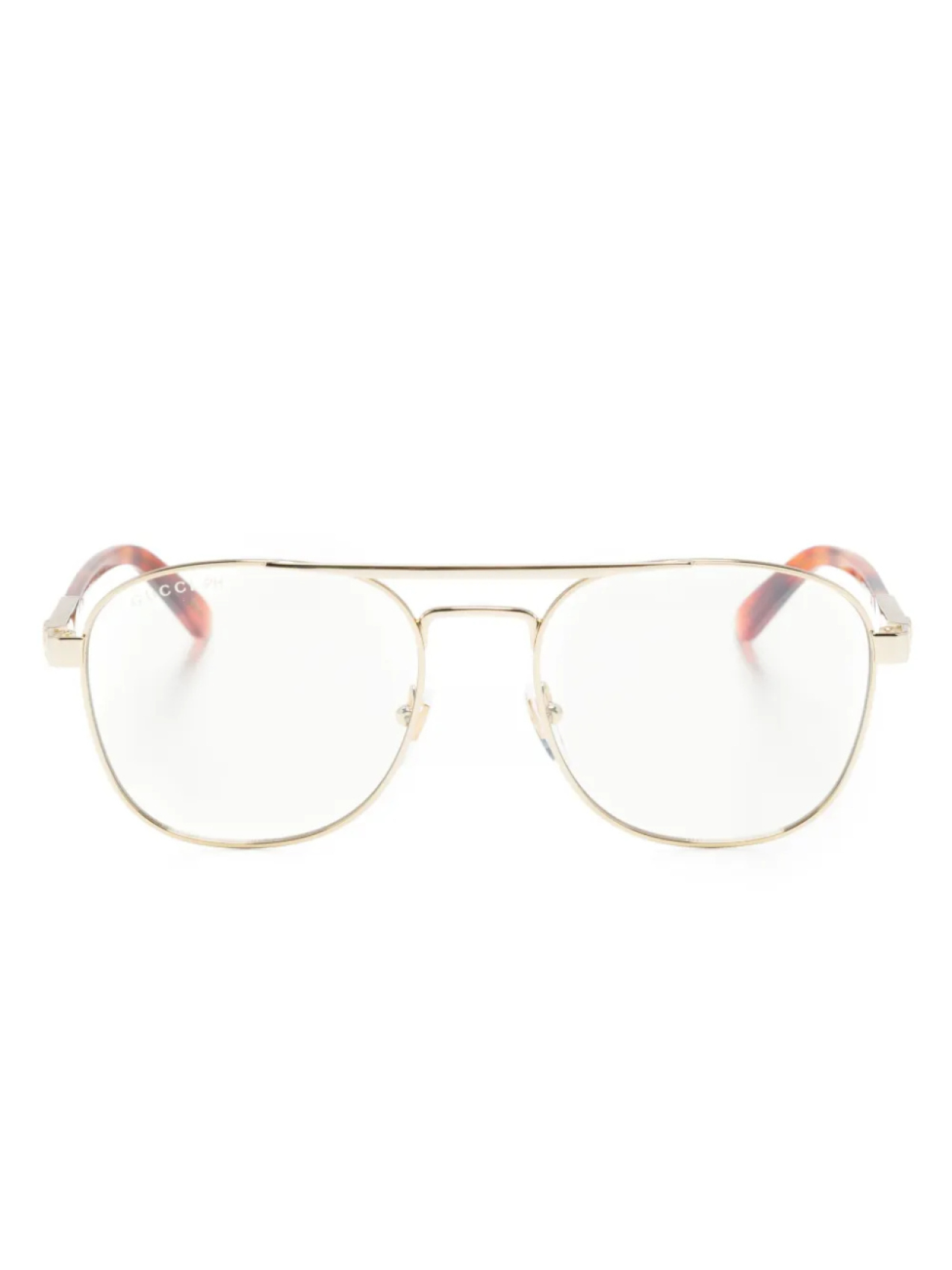 Gucci Eyewear очки-пилоты с логотипом, золотой 
Gucci Eyewear очки-пилоты с логотипом, золотой