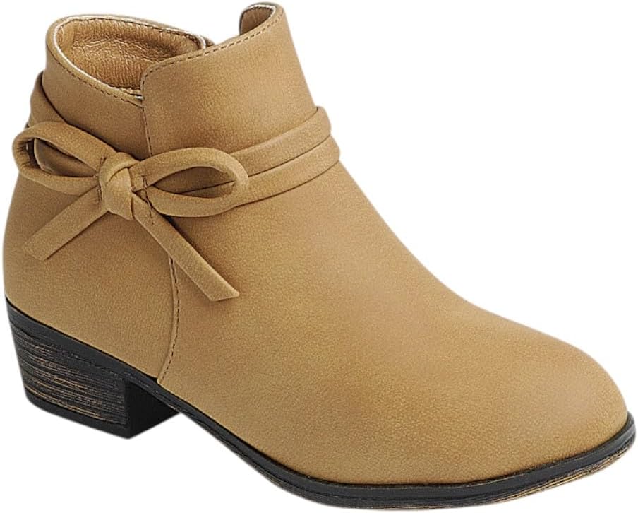 Ботильоны Forever Link для девочек на низком широком каблуке с бантом, застежкой-молнией сбоку, короткие, для детей младшего и старшего возраста, Tan Nub
Ботильоны Forever Link для девочек на низком широком каблуке с бантом, застежкой-молнией сбоку, короткие, для детей младшего и старшего возраста, Tan Nub