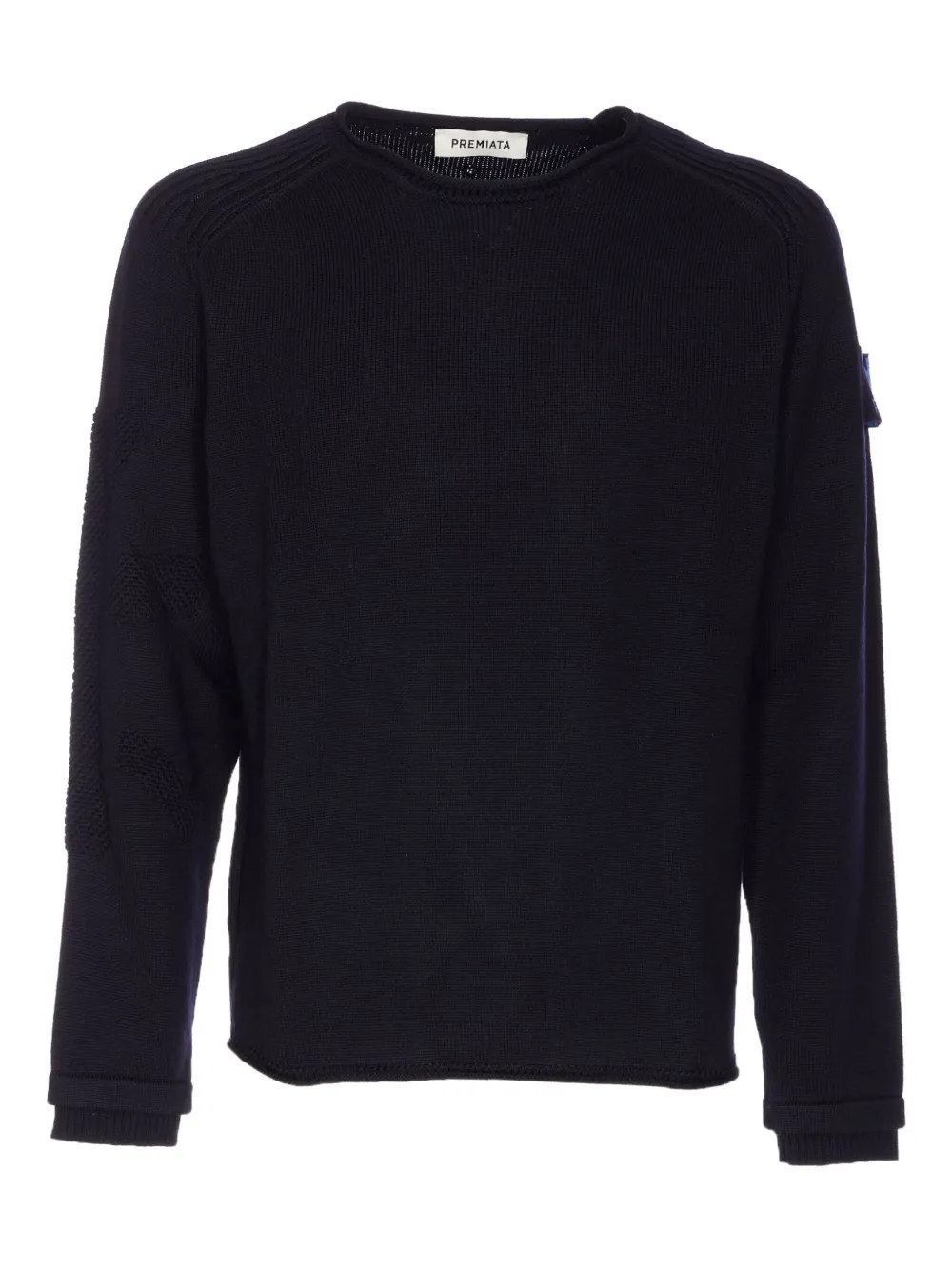 Свитер с круглым вырезом и вышитым логотипом PREMIATA, синий
Свитер с круглым вырезом и вышитым логотипом PREMIATA, синий