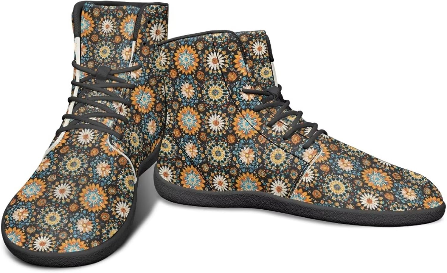 Кроссовки с высокой верхней частью и цветочным дизайном для мужчин- босоножки с широкой носочной частью, для кросс-тренинга и бега с резиновой подошвой Watdotory, Vintage Flower Design
Кроссовки с высокой верхней частью и цветочным дизайном для мужчин- босоножки с широкой носочной частью, для кросс-тренинга и бега с резиновой подошвой Watdotory, Vintage Flower Design