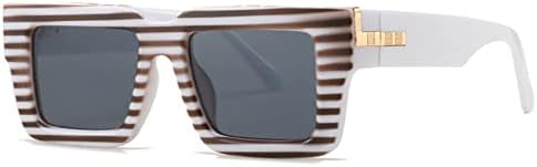 Ретро-солнцезащитные очки квадратной формы для женщин, модные очки с леопардовым принтом и градиентом, защита от ультрафиолета UV400 для мужчин MTZJH, Striped White Grey
Ретро-солнцезащитные очки квадратной формы для женщин, модные очки с леопардовым принтом и градиентом, защита от ультрафиолета UV400 для мужчин MTZJH, Striped White Grey