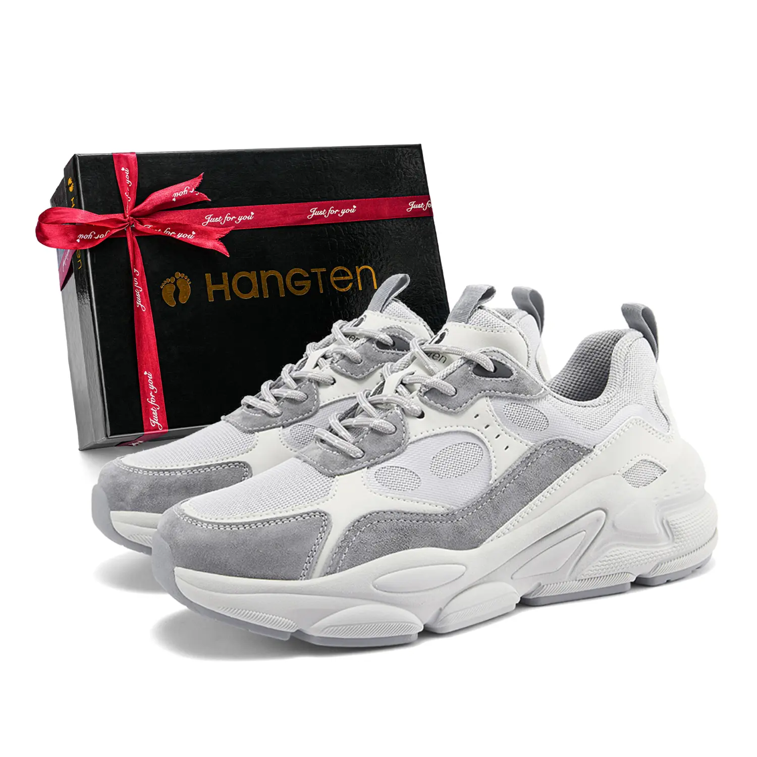 HANG TEN Низкие массивные кроссовки мужские серые Box, цвет Gray-Box 
HANG TEN Низкие массивные кроссовки мужские серые Box, цвет Gray-Box