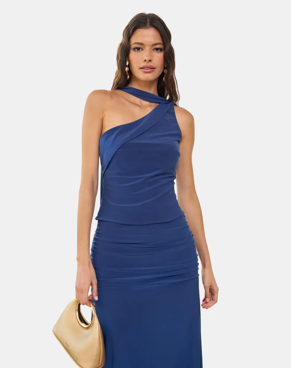 Женский топ с многопозиционной шалью и асимметричным вырезом горловины MIPHAI, темно-синий
Женский топ с многопозиционной шалью и асимметричным вырезом горловины MIPHAI, темно-синий