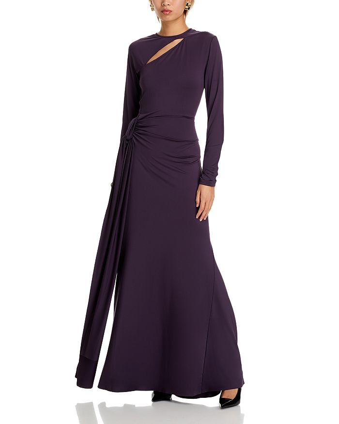 Платье из джерси с длинными рукавами Victoria Beckham, фиолетовый
Платье из джерси с длинными рукавами Victoria Beckham, фиолетовый