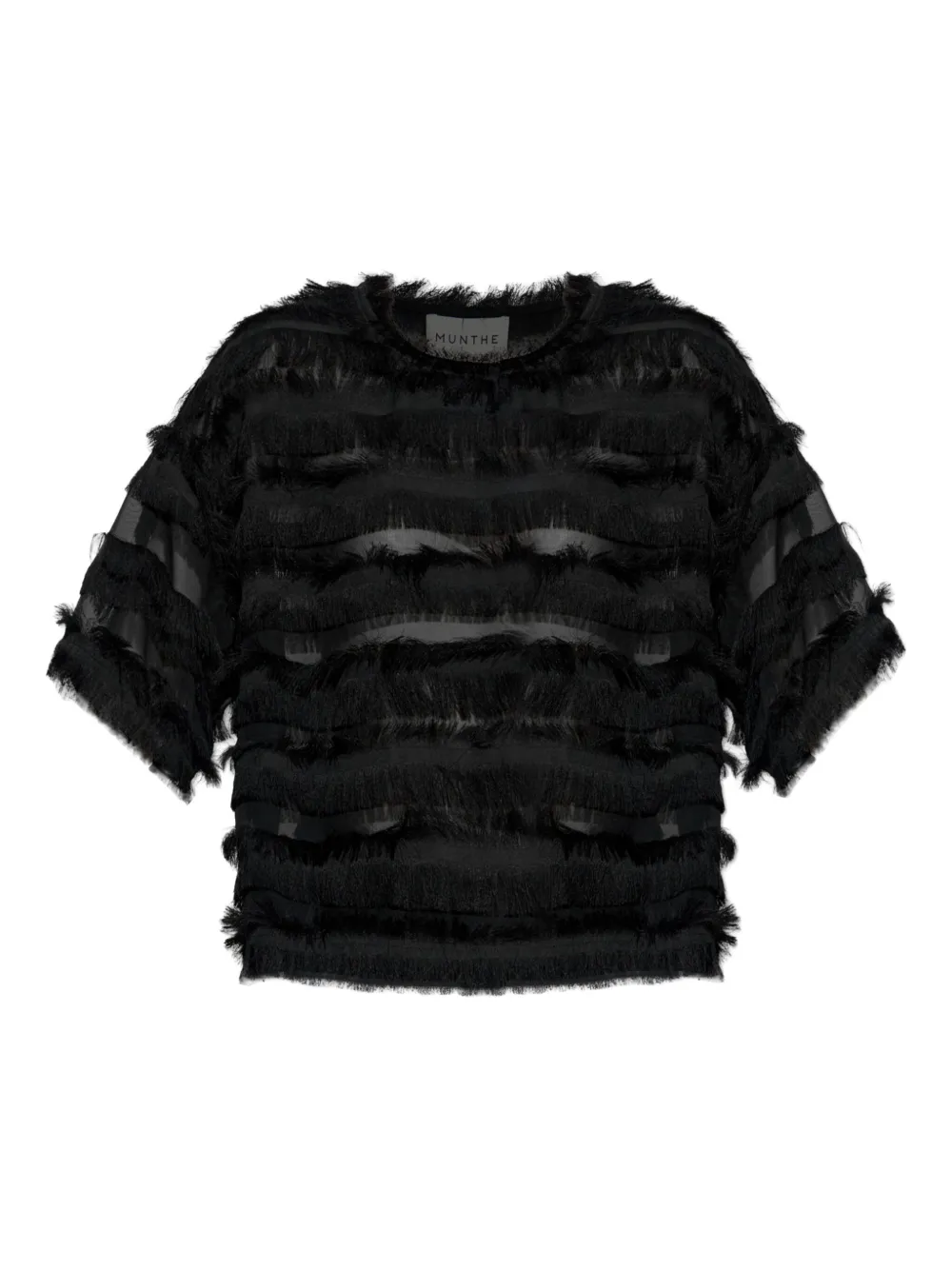 Прозрачный топ Lipona с бахромой MUNTHE, черный
Прозрачный топ Lipona с бахромой MUNTHE, черный