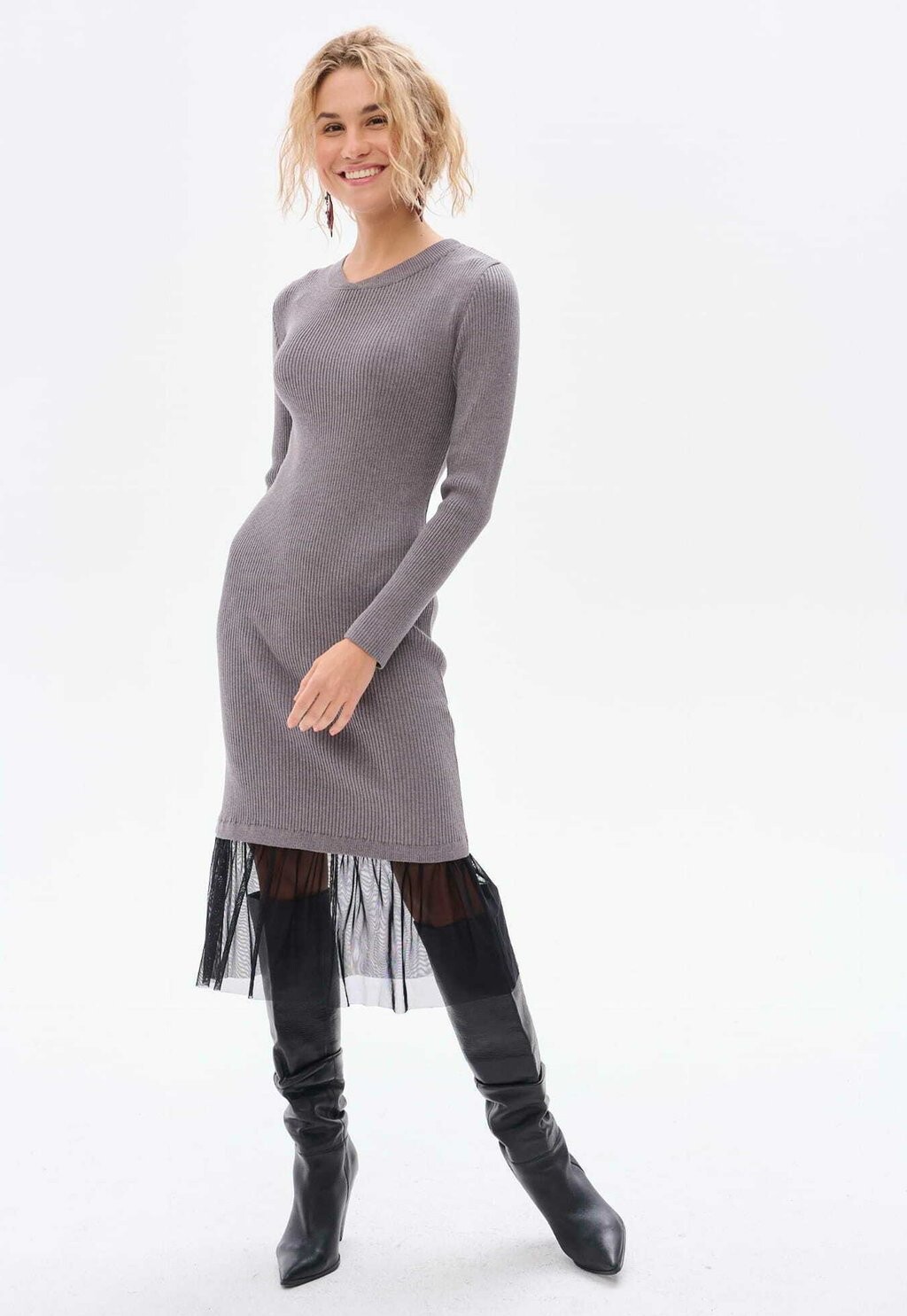 Платье-рубашка DONNA blue shadow, серый 
Платье-рубашка DONNA blue shadow, серый