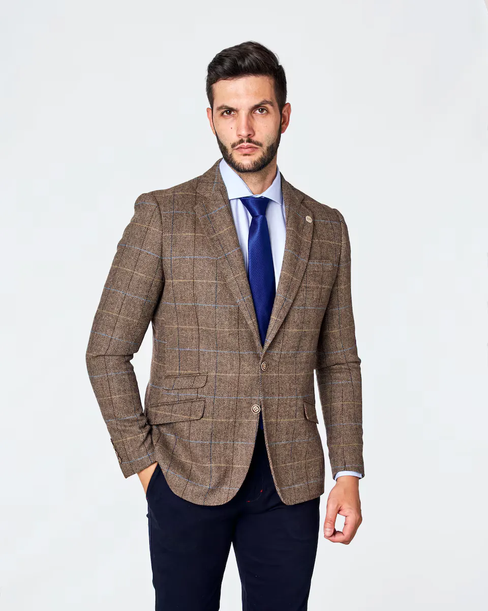 Пиджак мужской узкий в клетку Spagnolo, мультиколор
Пиджак мужской узкий в клетку Spagnolo, мультиколор