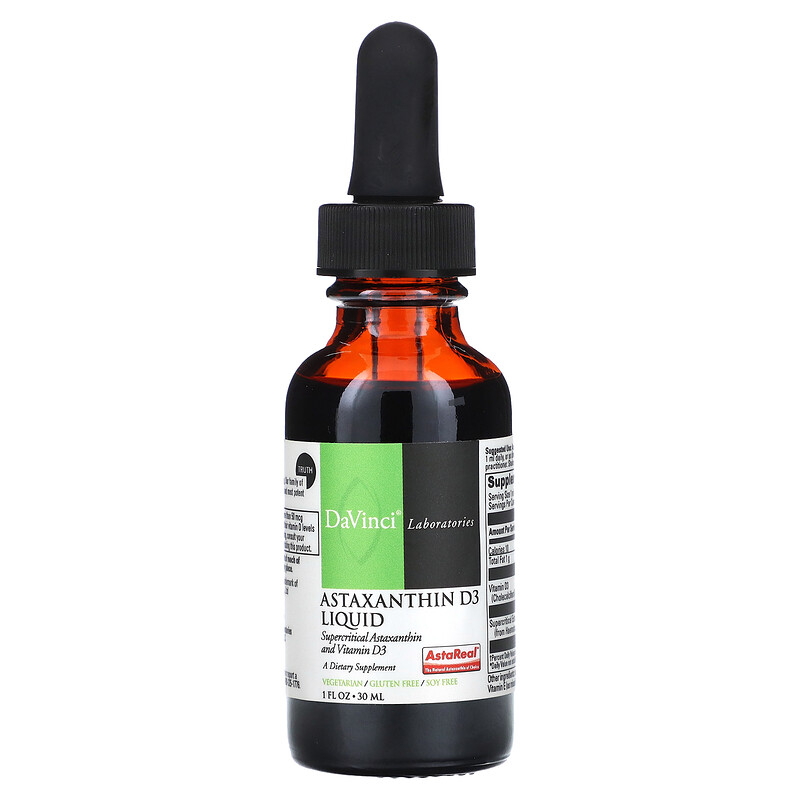 DaVinci Laboratories, Astaxanthin D3 Liquid, 1 fl oz (30 ml)
DaVinci Laboratories, Astaxanthin D3 Liquid, 1 fl oz (30 ml)