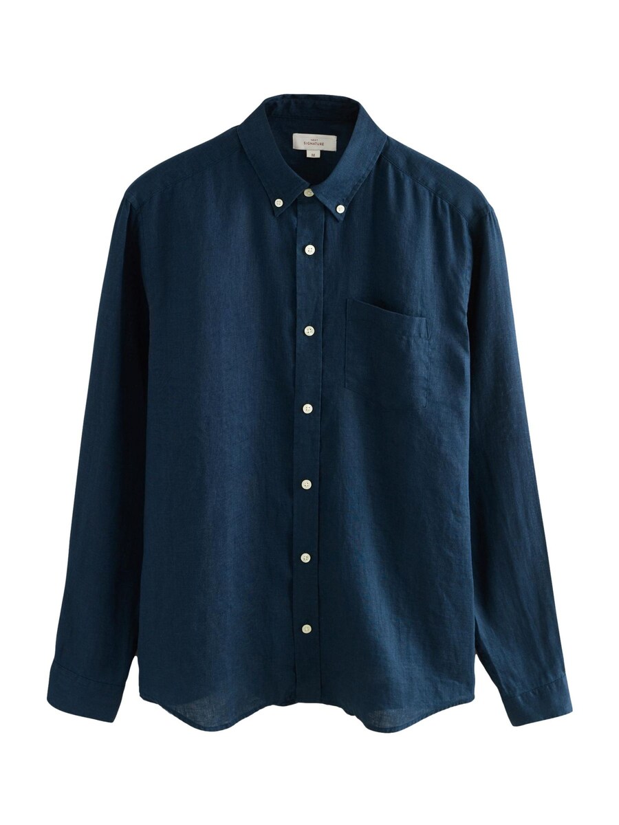 Рубашка на пуговицах классического кроя Next, темно-синий
Рубашка на пуговицах классического кроя Next, темно-синий