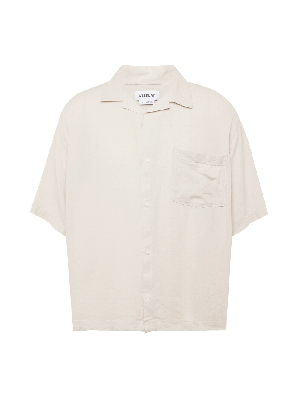 Комфортная рубашка на пуговицах Weekday, светло-бежевый 
Комфортная рубашка на пуговицах Weekday, светло-бежевый