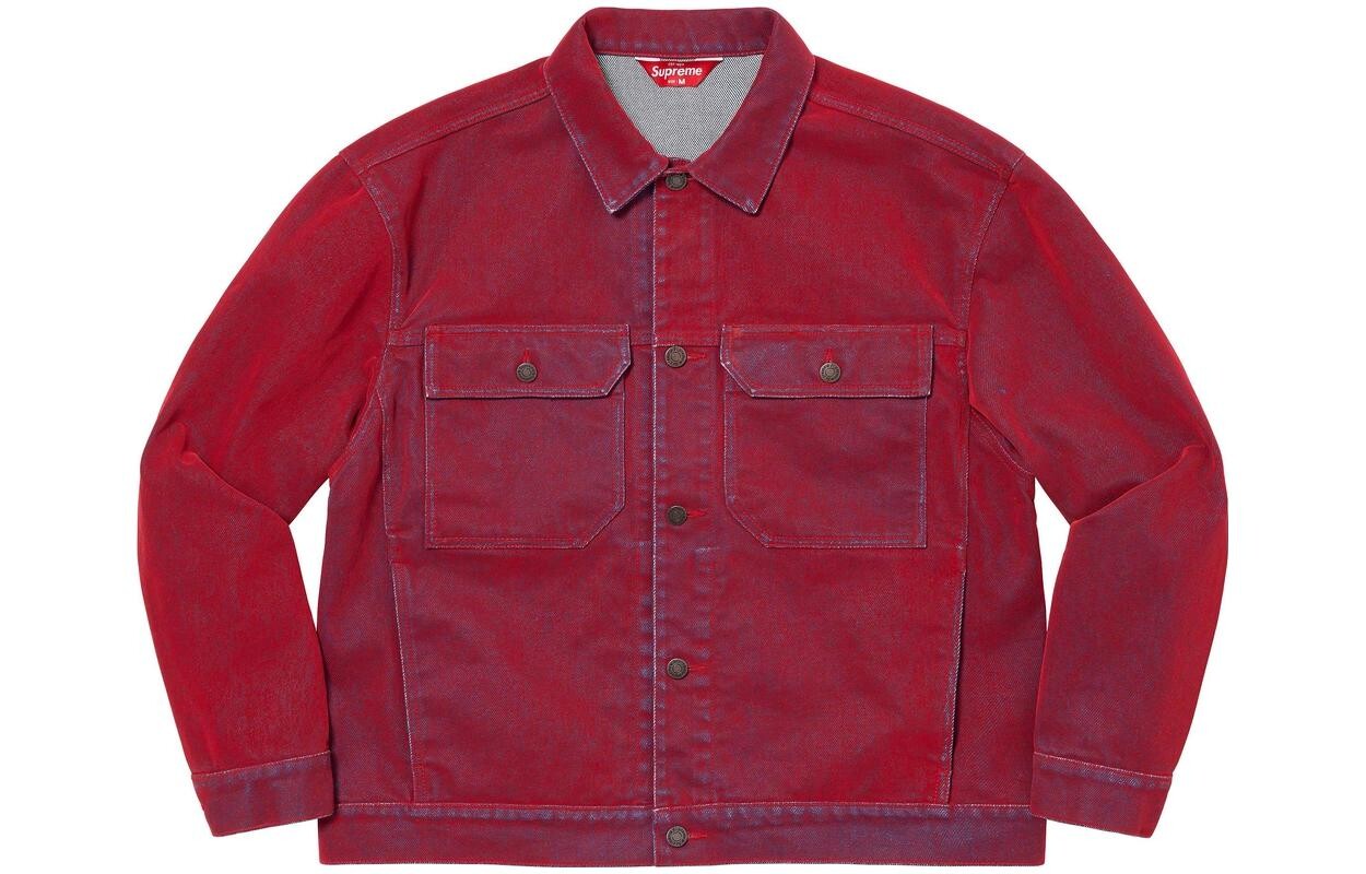 Джинсовая куртка унисекс Supreme, красный
Джинсовая куртка унисекс Supreme, красный