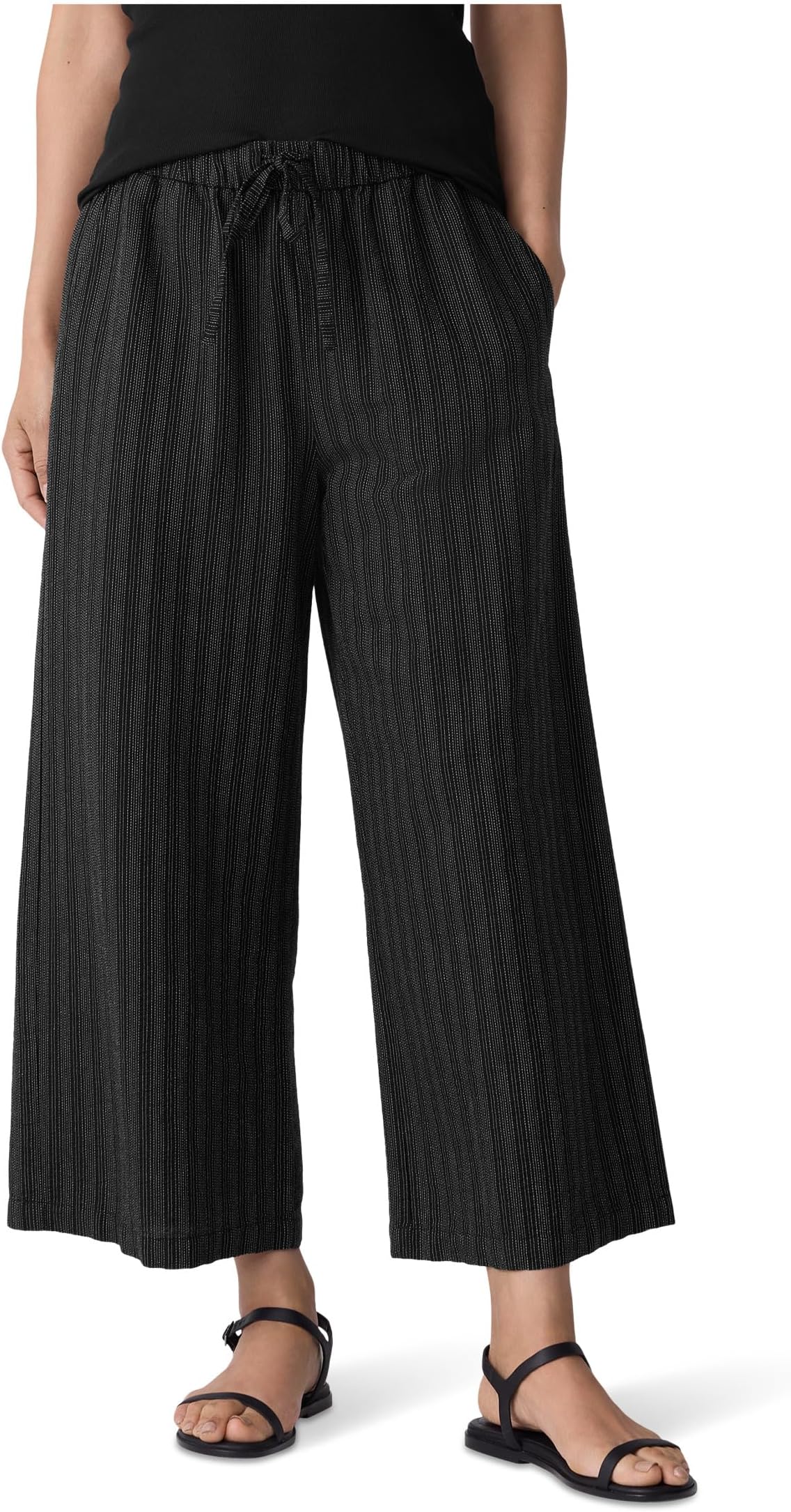 Брюки Eileen Fisher Cotton Blend Stripe Stitch Wide Cropped Pant, черный
Брюки Eileen Fisher Cotton Blend Stripe Stitch Wide Cropped Pant, черный