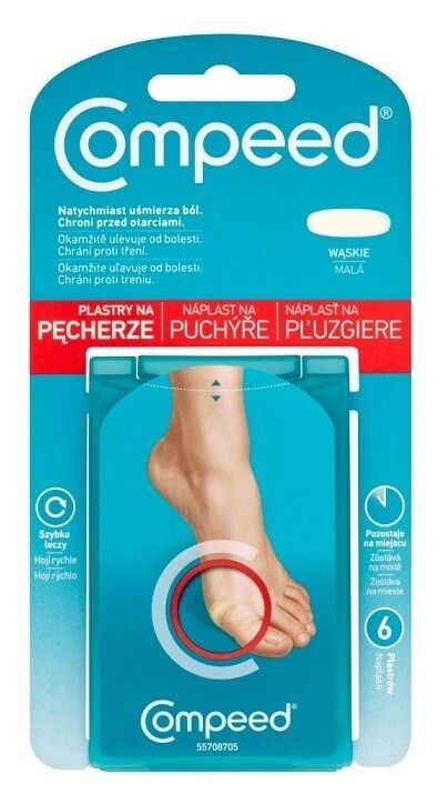 Защитные пластыри от волдырей Compeed Pęcherze wąskie, 6 шт
Защитные пластыри от волдырей Compeed Pęcherze wąskie, 6 шт