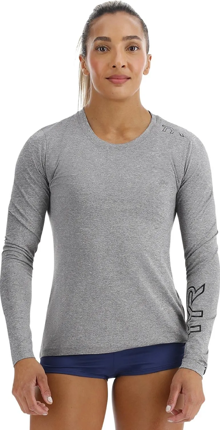 Женская футболка с длинными рукавами TYR, Iron Heather
Женская футболка с длинными рукавами TYR, Iron Heather