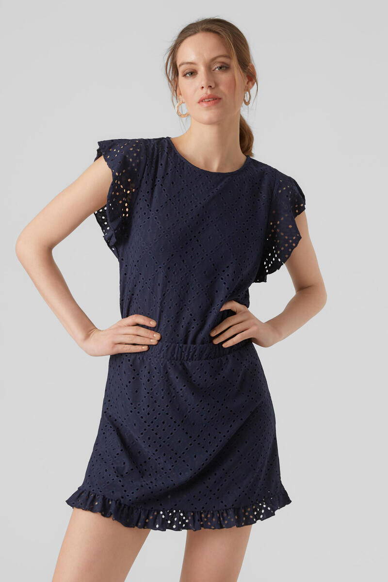 Ажурный женский топ с рукавами с рюшами Vero Moda, темно-синий
Ажурный женский топ с рукавами с рюшами Vero Moda, темно-синий