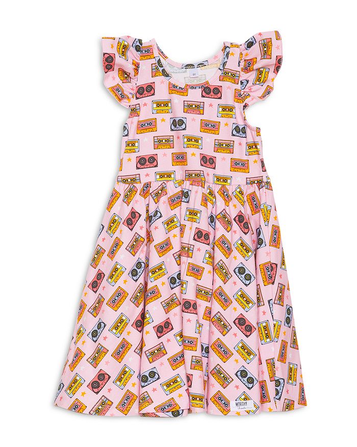 Детское платье с открытой спинкой "Racer Back" в принте "Кассеты и звезды" - для малышей и детей постарше Worthy Threads, розовый
Детское платье с открытой спинкой "Racer Back" в принте "Кассеты и звезды" - для малышей и детей постарше Worthy Threads, розовый